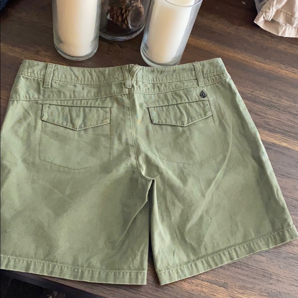 Volcom Corpo Class Olive Green Chino Shorts View 2